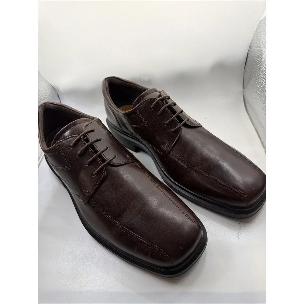 ECCO Men's Helsinki Bike Toe Lace Up Mink Oxfords Dress Shoes Size 11-11.5 New